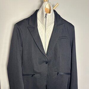 Elan Women’s Jacket Lightweight Black Casual Chic Layered Style Size L